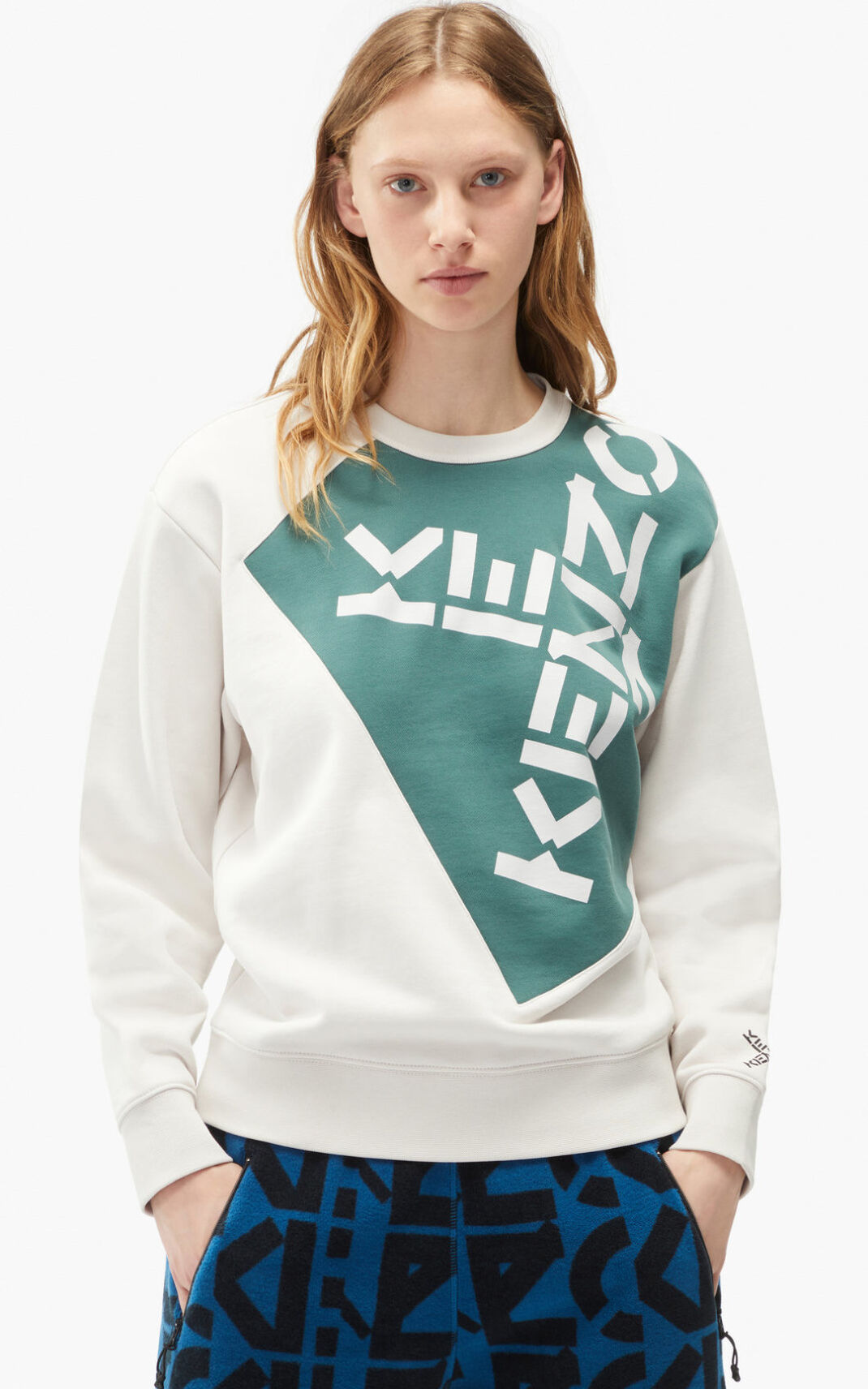 Sweat Kenzo Femme Sport Big X Grise GCEIL-5043